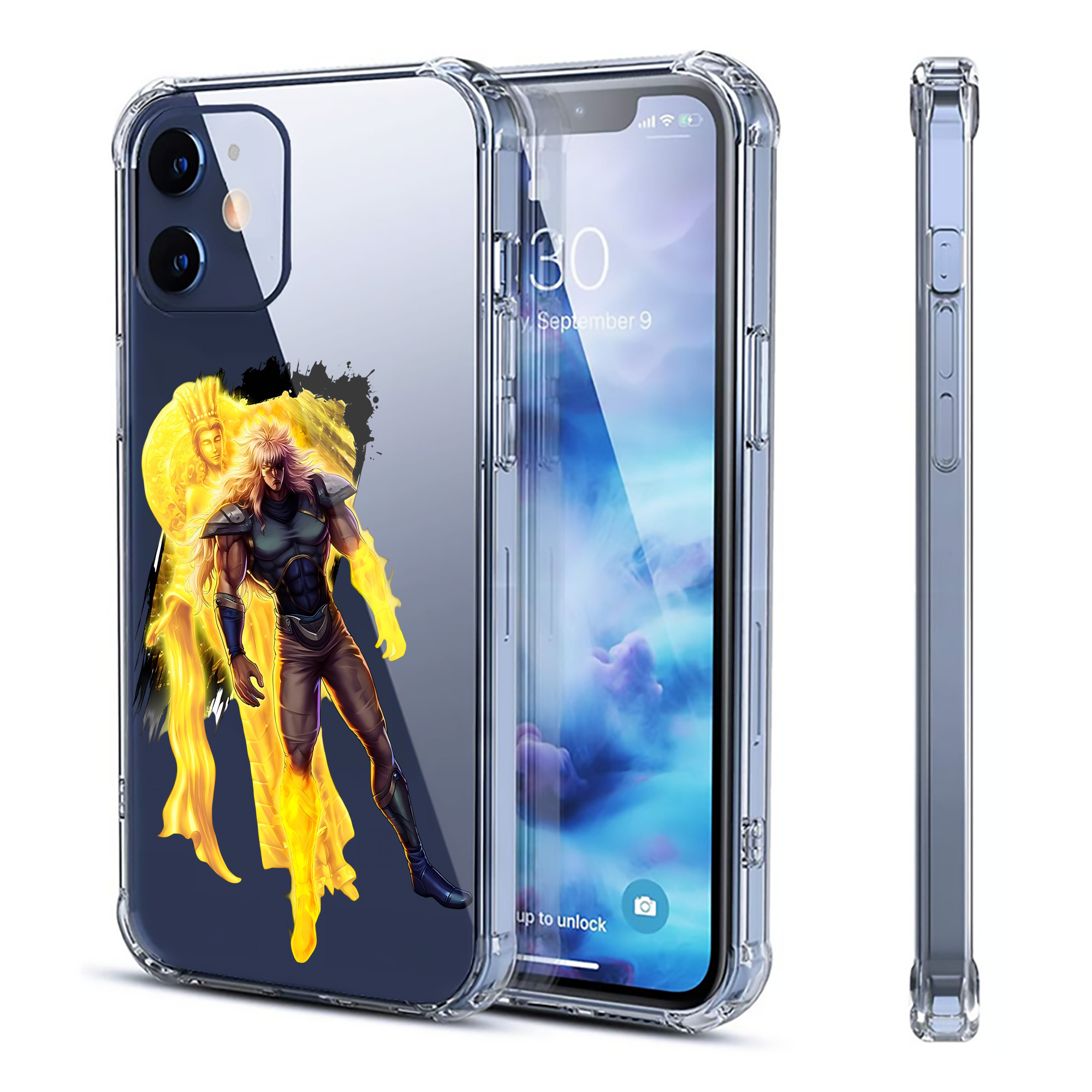 （画像用） 北斗の拳 Fist of the North Star 【iPhone 12シリーズ対応】透明スマホケース（クリアソフトケース）